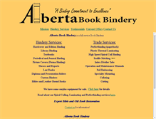 Tablet Screenshot of albertabookbindery.com